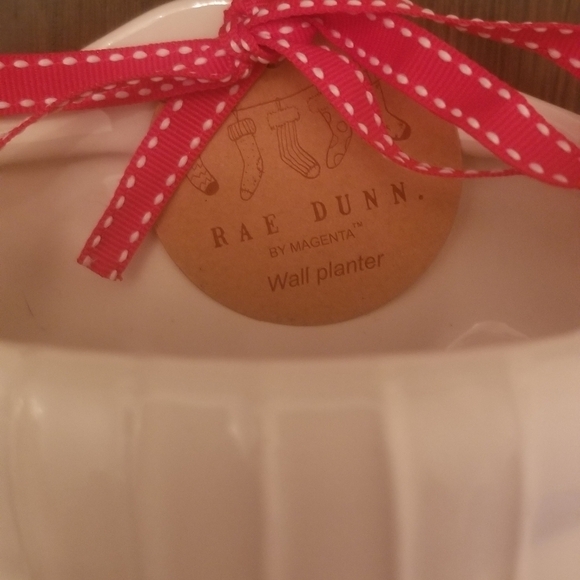 Rae Dunn "Peace" Christmas Stocking Hangable Wall Planter. NWT. - Picture 2 of 4